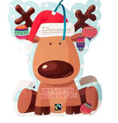 Fairtrade chocolate reindeer poo only £3.99