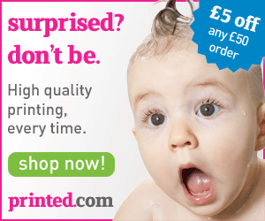 £5 off £50 Spend for New Customers - printed.com