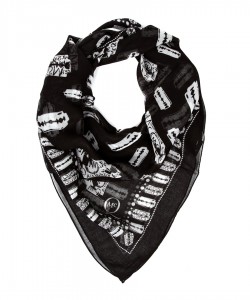 Women's monochrome printed scarf