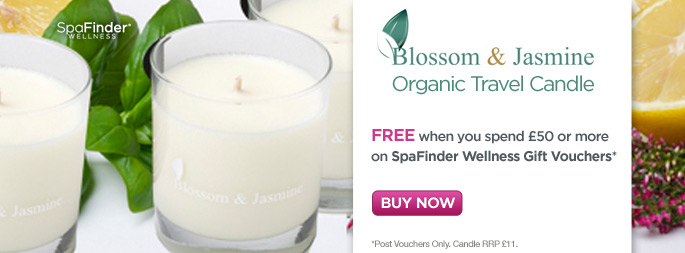 Blossom and Jasmine Travel Candle Offer SpaFinder Wellness