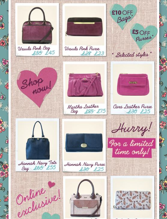 £10 off Bags & £5 Off Purses at Ollie & Nic