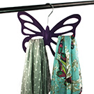 Pair of Non Slip Butterfly Scarf Hangers