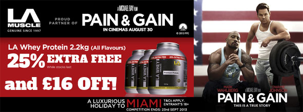 la whey pain and gain offer