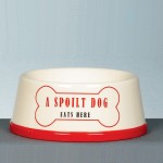 A Spoilt Dog Eats Here Feeding Bowl, Only £16.99