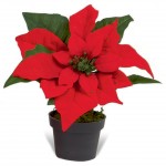 Red Artifical Potted Poinsettia 1x20cm, only £4.99