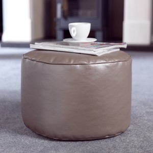 Faux leather footstool