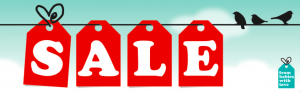 Sale banner with logo