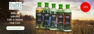 25% off faith in nature haircare