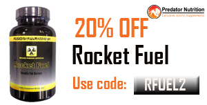 Rocket fuel 20%off Predator  Nutrition