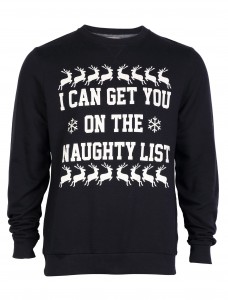 Merry Xmas Naughty Sweatshirt Navy 1D5384