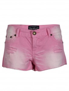 Tokyo Laundry Poppy Pink Denim Shorts 3Y4184
