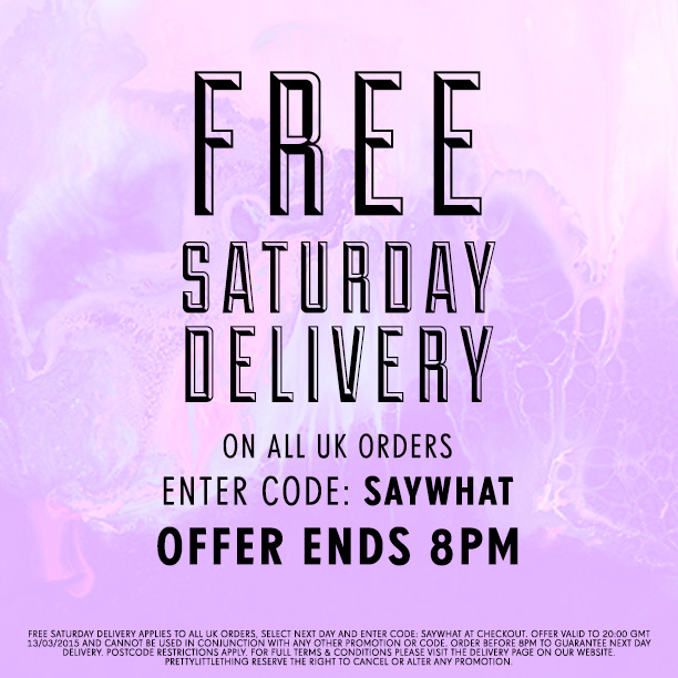 free sat delivery ends 8pm