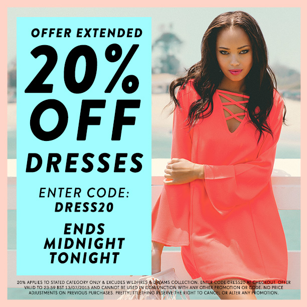 offer extended 20 off dresses