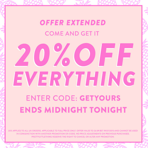 offer extended 20 off everything