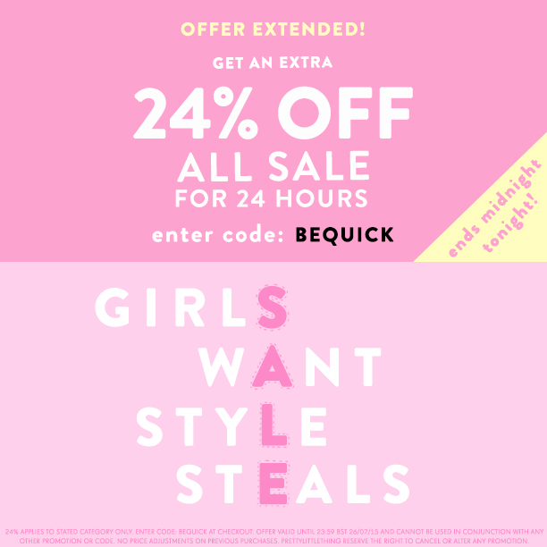 offer extended - extra 24 off sale