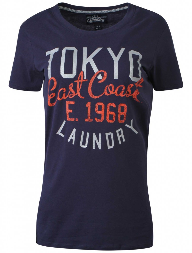 tokyo laundry corrine t-shirt  navy 3c5939 (2)