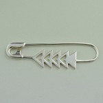 Silver Triangles Brooch By Lily Charmed