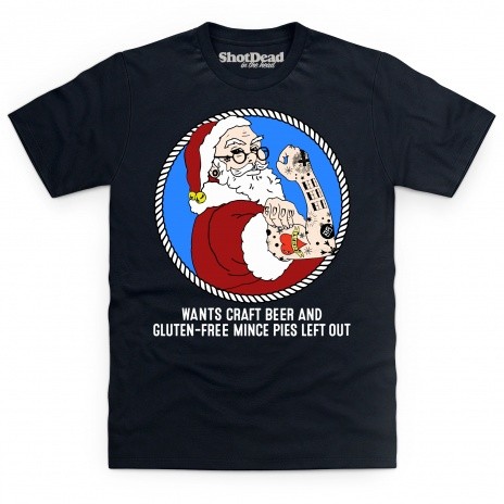Hipster Santa T Shirt