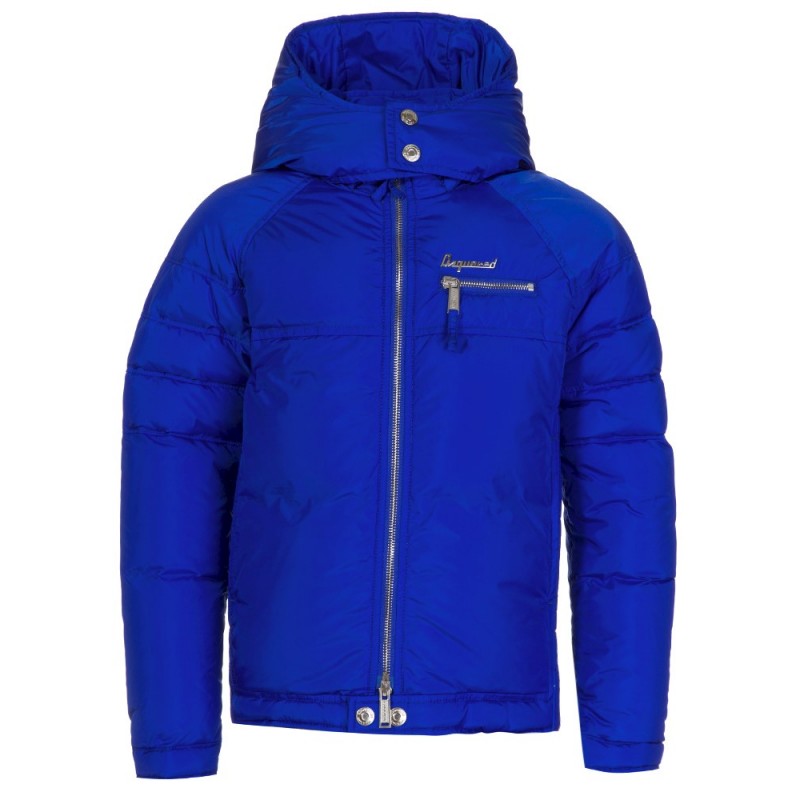 DSquared2 Junior Royal Blue  Down Hooded Jacket