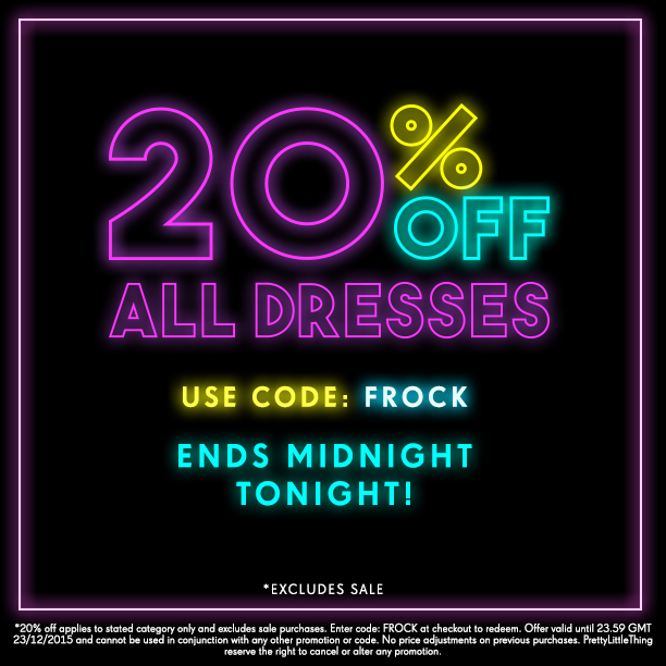 20 off all dresses - FROCK