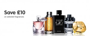 Save £10 on selected fragrances