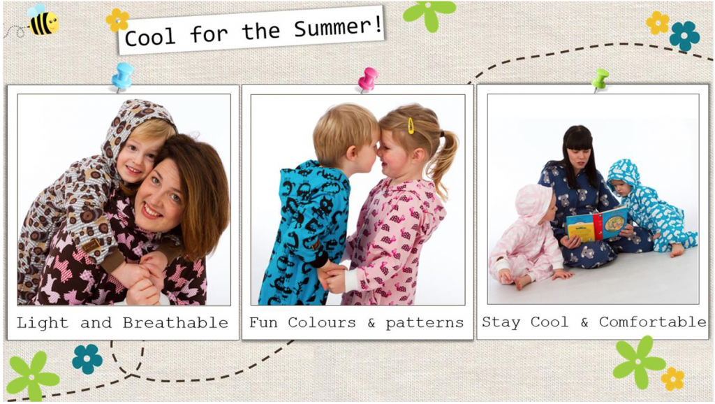 10% off summer cotton onesies at The All-in-One Company