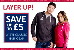 Layer up with £5 off classic clothing