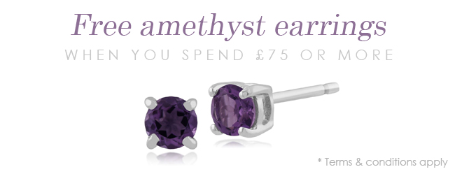 Amethyst earrings free gift