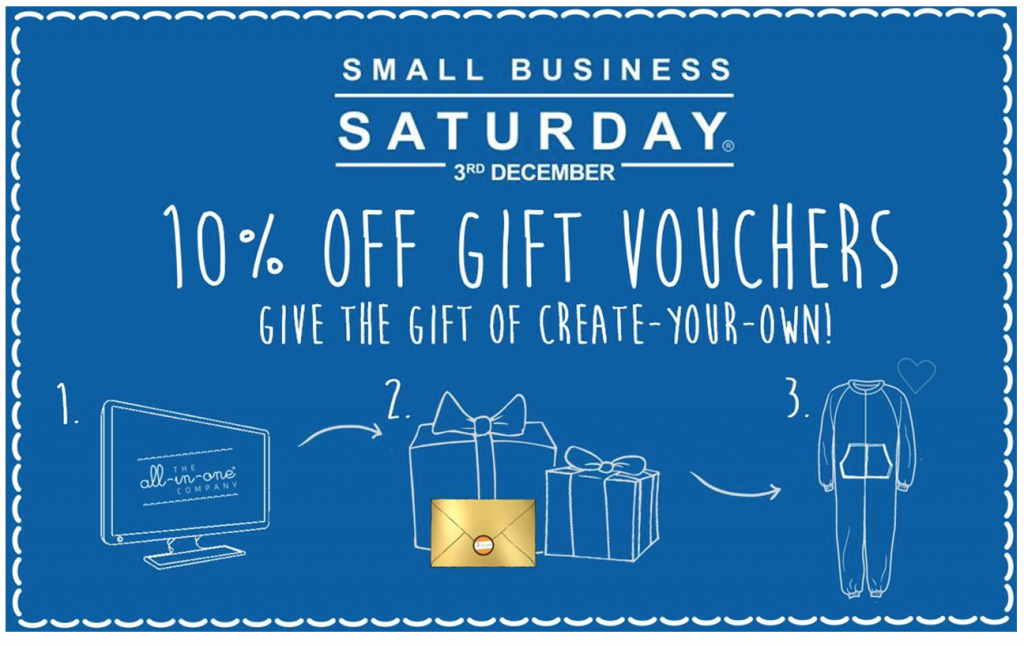 Discounted Onesie Gift Vouchers - Small Business Saturday 