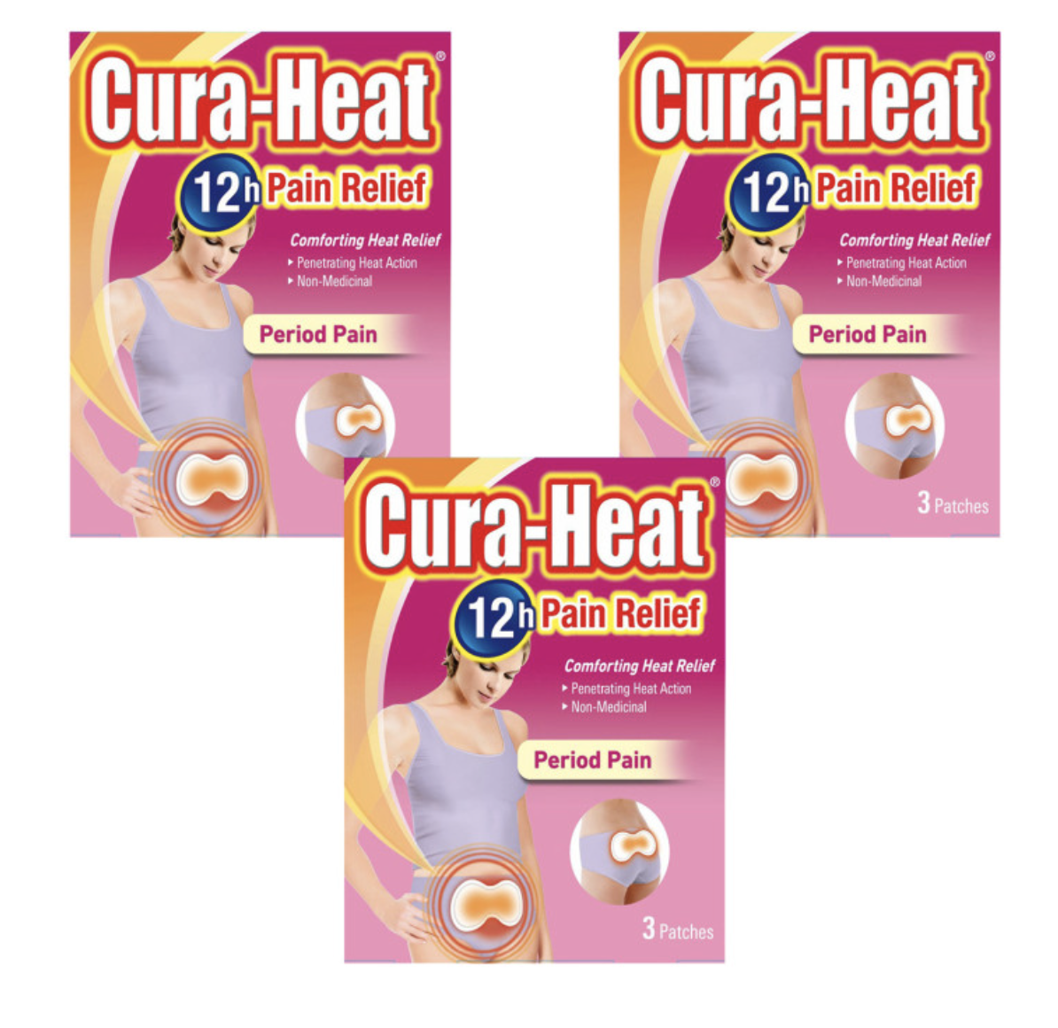 Cura-Heat Period Pain Triple Pack