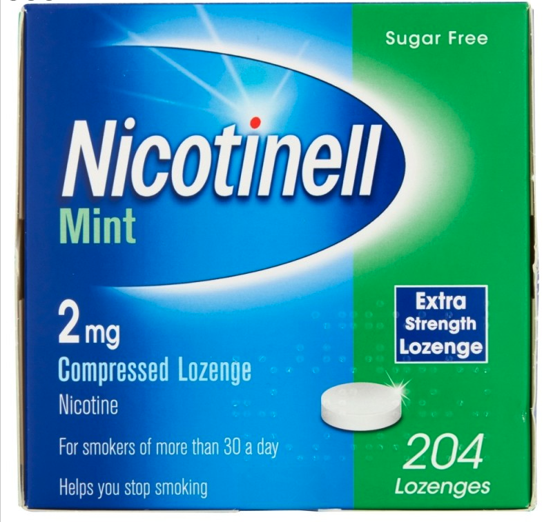 Nicotinell 2mg Lozenges Mint - 204 Lozenges