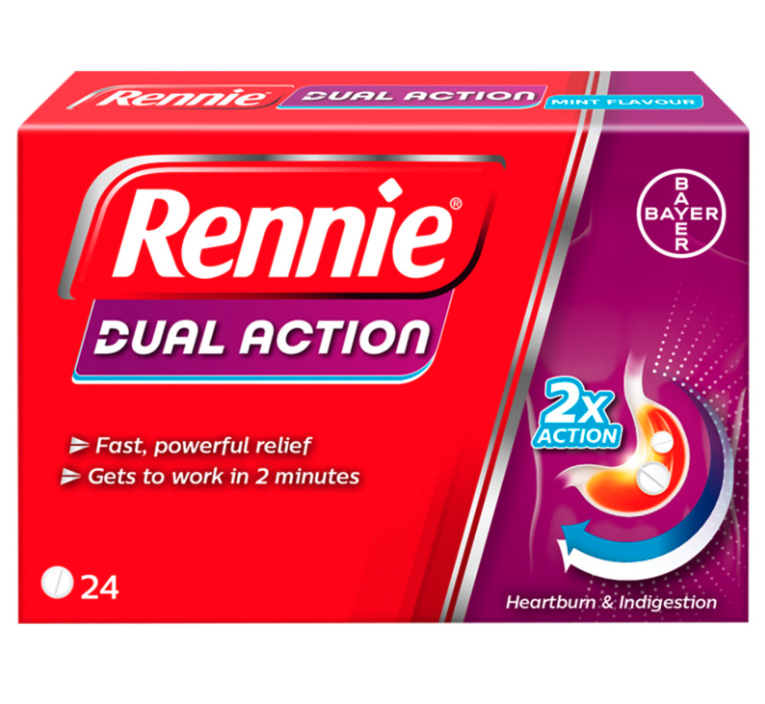 Rennie Dual Action Chewable Tablets